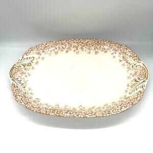 Antique Vtg Utopian Henry Alcock & Co Semi Porcaelain Platter 16.5"x11" England